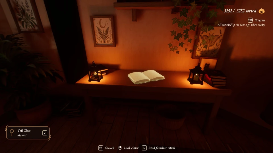 Open spell book inside the secret room for the A Familiar Face achievement