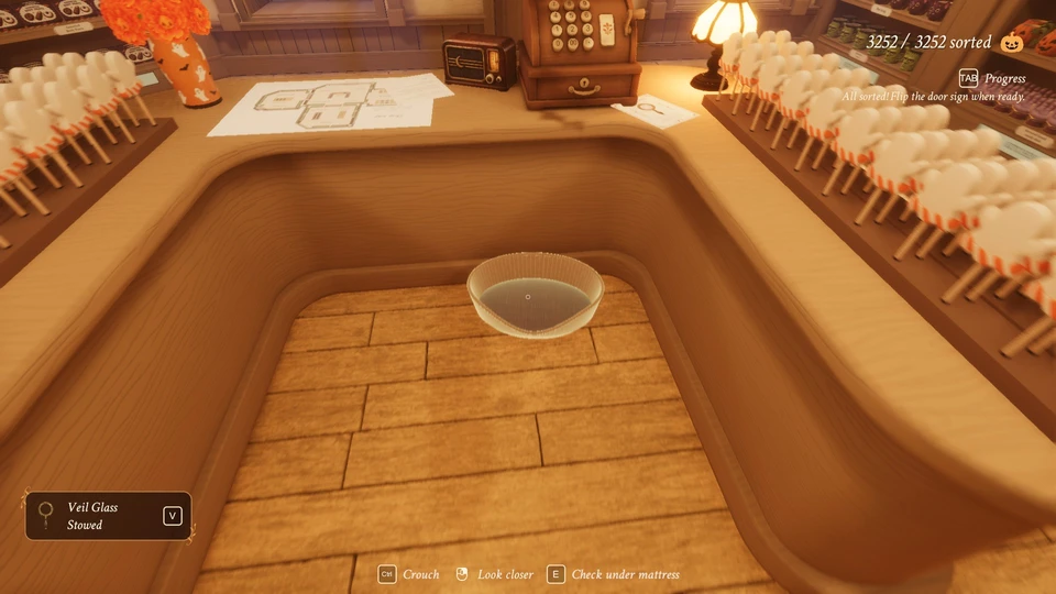Location of Jinx's favorite mouse inside the U-shaped shop counter