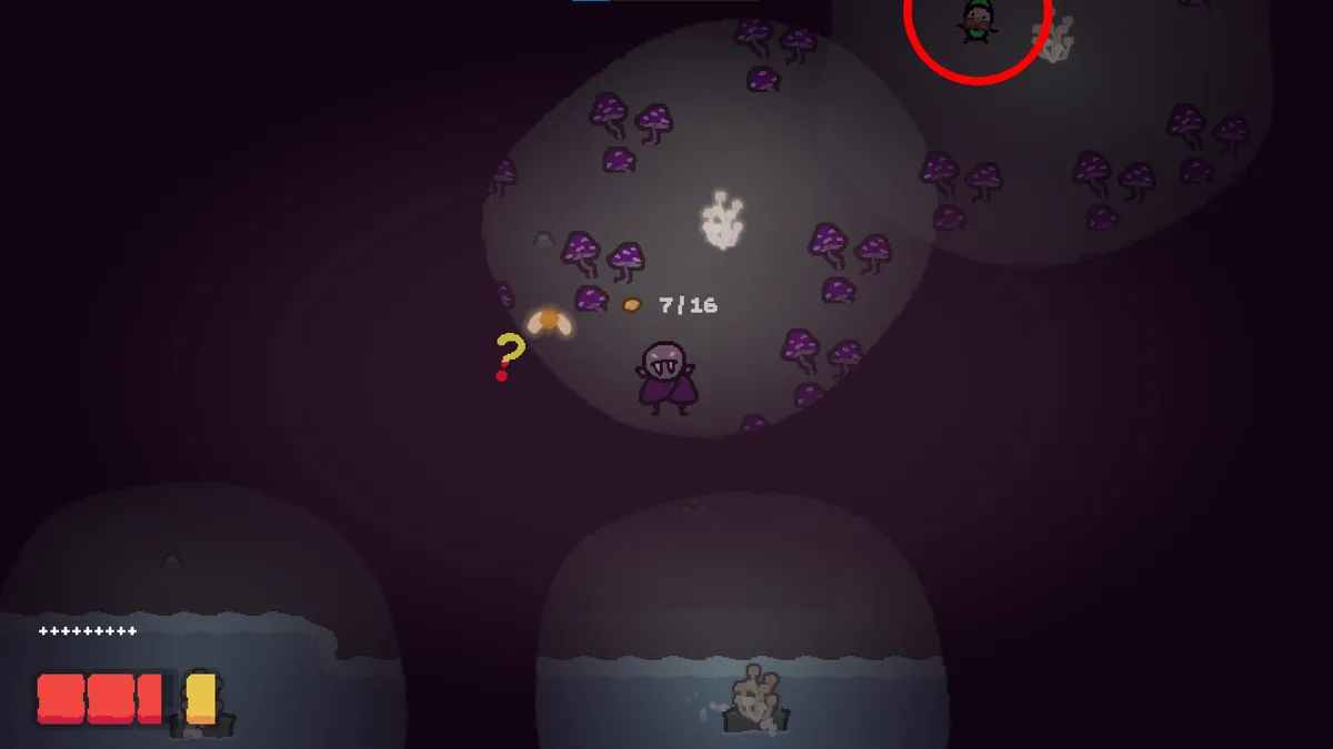 Vampy's Big Day Level 3 second gnome location at the hushroom above the last grub in the river