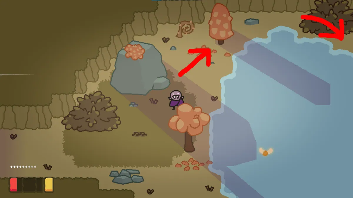 Vampy's Big Day Level 2 fourth gnome location around the small lake near the rope