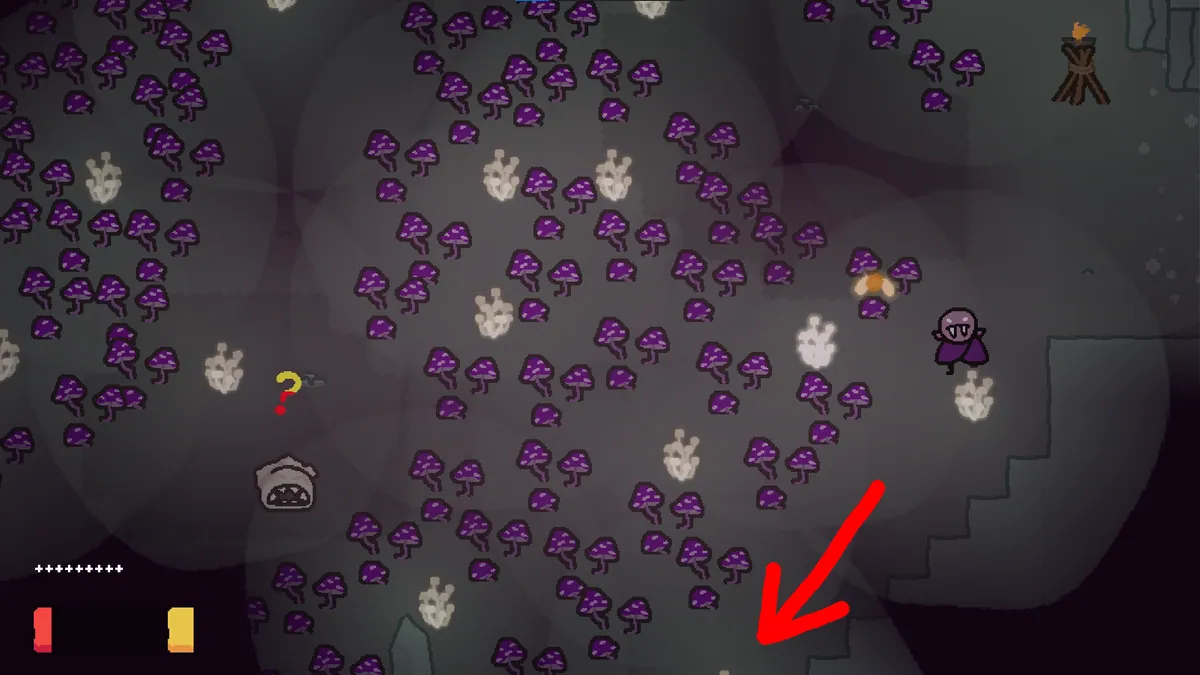 Vampy's Big Day Level 3 third gnome location below the mushrooms near the silver key