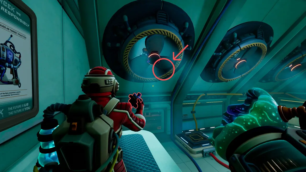 We Were Here Tomorrow puzzle piece 7 location near the left ceiling fan in the Prototype Room