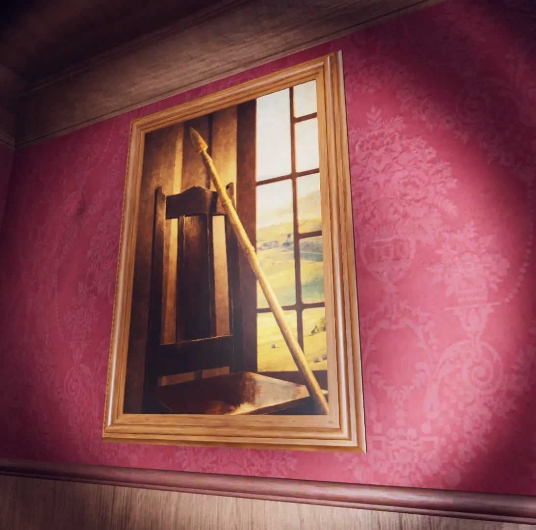 Crime Scene Cleaner Circle of Friends Holden’s villa paintings puzzle to open secret passage.