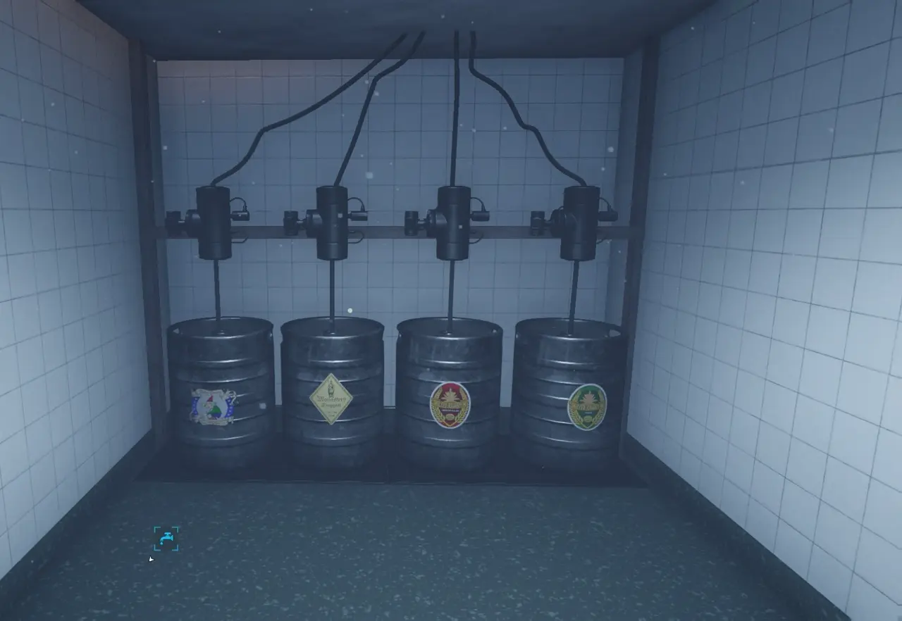 crime scene cleaner amber alert elevator area with barrels arranged to unlock secret