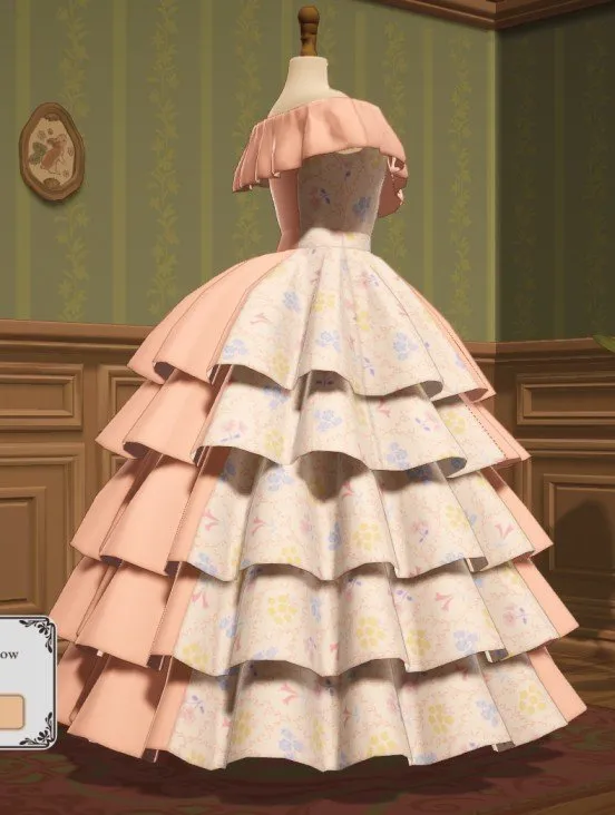 Dressmaker crafting interface designing custom ruffle skirt fabric pattern