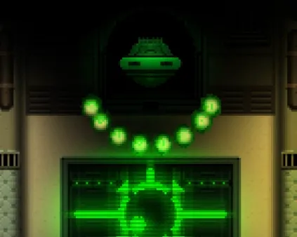 HOPE 01 chirurgeon overseer boss unleashing horizontal projectile energy wave