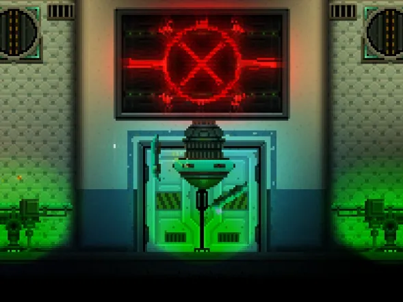 HOPE 01 chirurgeon overseer deploying three orbiting defensive shield panels
