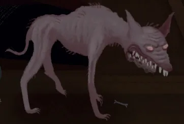 House 2 Majesty horse rearing up aggressively inside dusty attic rafter space