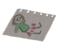 House 2 desk wall displaying crayon death drawings required for Immortal achievement