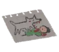 House 2 Tabby death sketch showing Majesty the horse biting off Tabby head