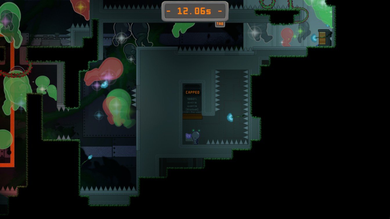 IGTAP Course 3 secret upgrade behind darker spikes near spike dash section.