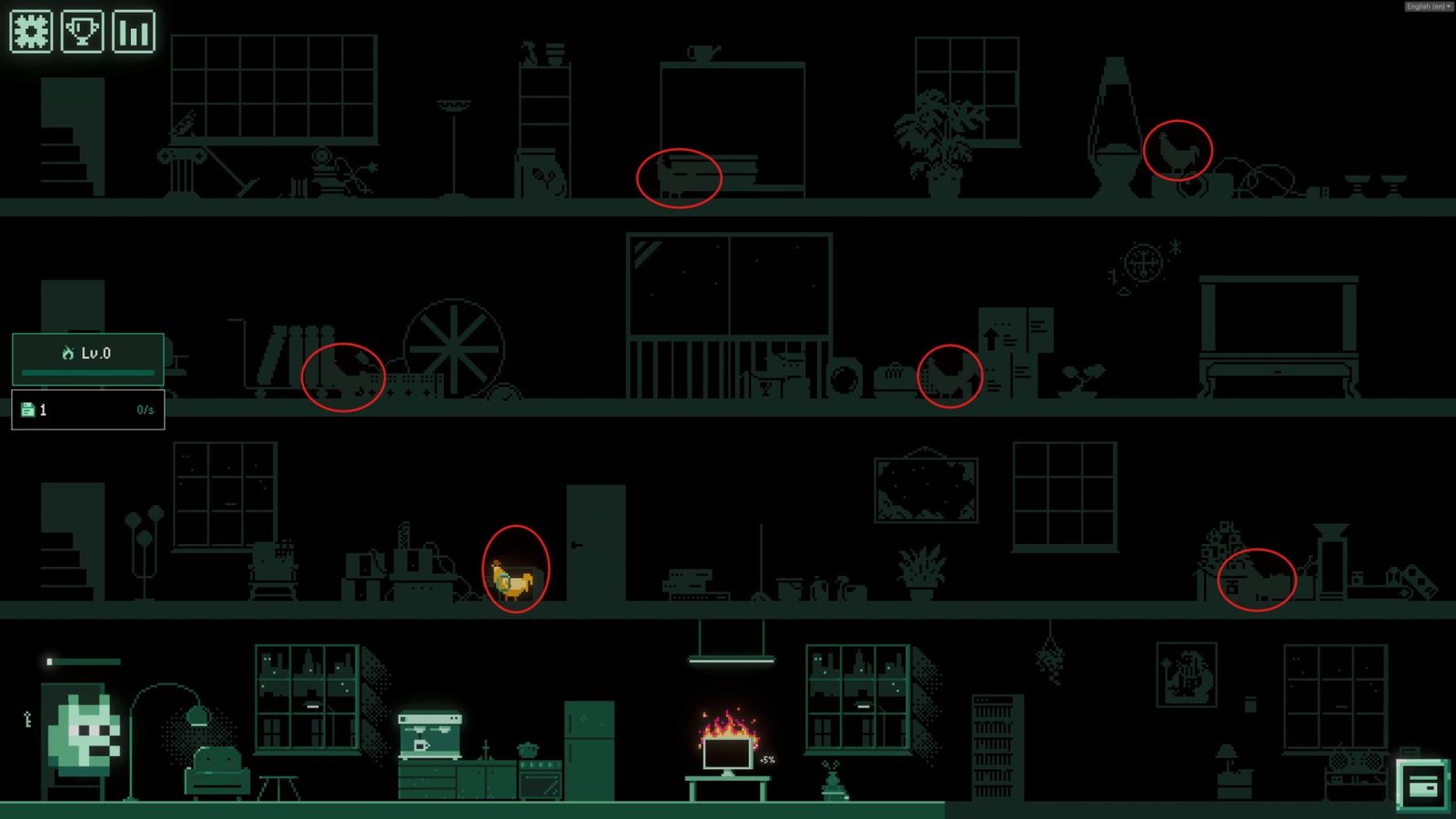 It’s Fine secret barn ending hidden chicken silhouettes being freed by jar in dark room background