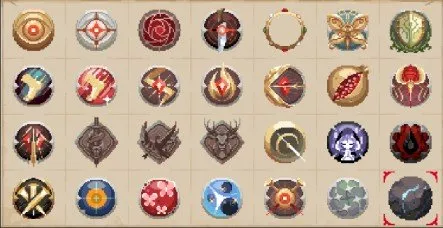 Rubinite talisman inventory menu showing crafted charms and Roy Daggers equipped