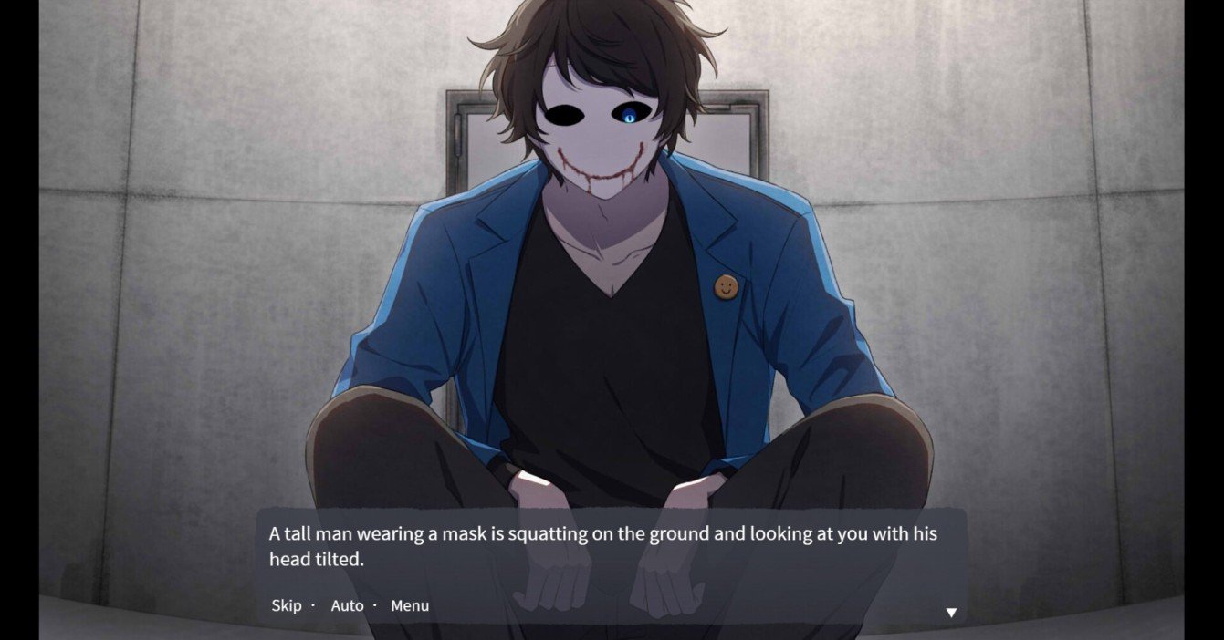 Bloody Painter Dating Sim screenshot displaying Bad Ending 3 Lamb To The Slaughter dramatic escape attempt.