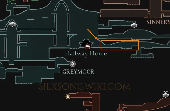 Hollow Knight Silksong Greymoor farming loop near Halfway Home bench for efficient organ collection