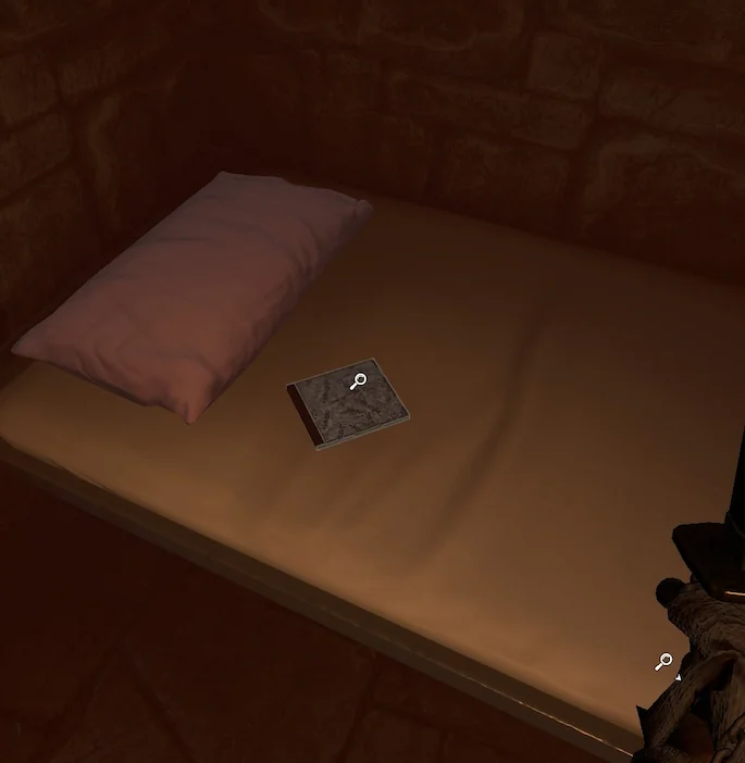 Crime Scene Cleaner Developers’ Hell hidden room with trash bin skin and CD on bed