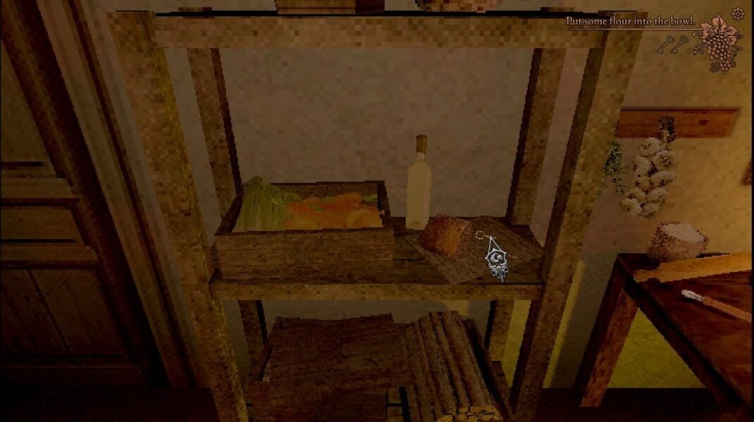 Cucina Stellata second key half lying next to bread on wooden cabinet in kitchen