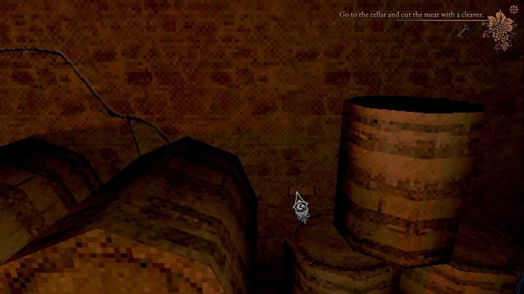 Cucina Stellata cellar wall with loose brick hiding third key piece