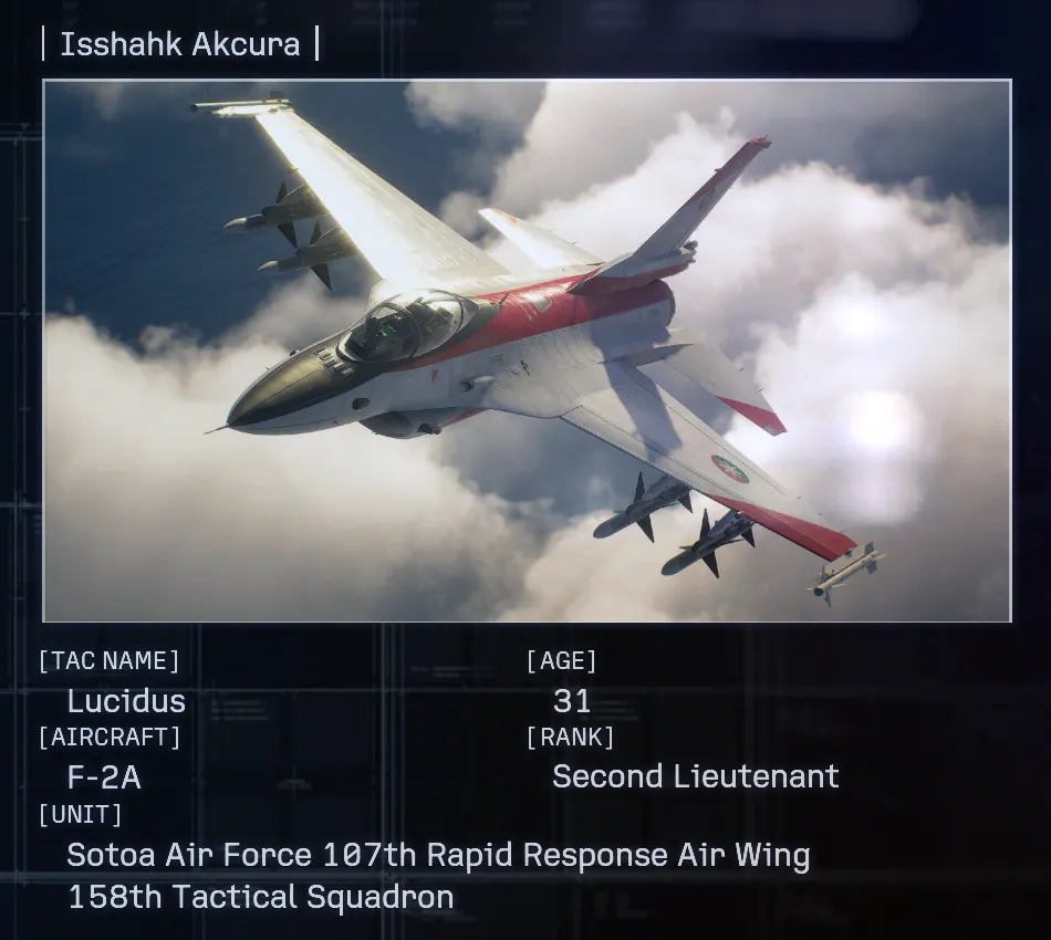 enemy ace pilots sakat vasiev cinis rashed haitham silacrum spawn ace combat 8 rocky island day 2