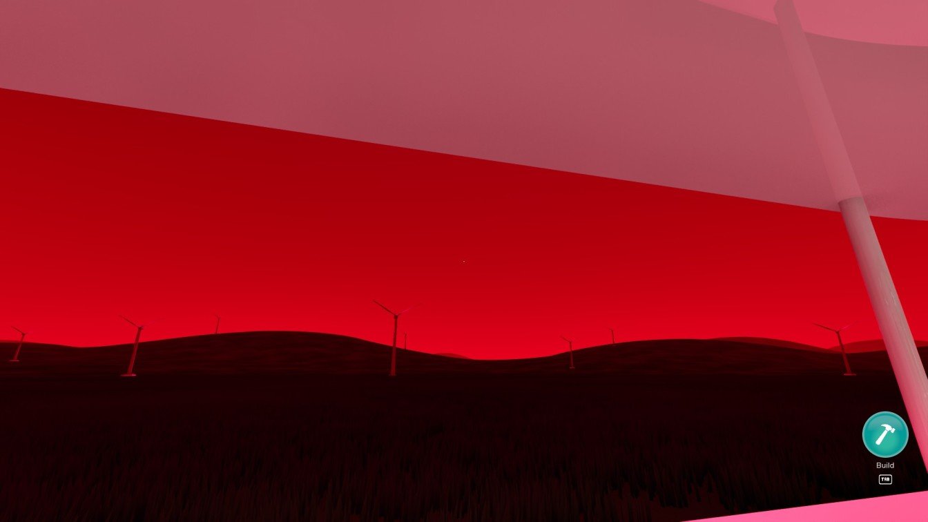 Fruiger Home achievement unlocked screen showing Fruiger Evil with red sky background