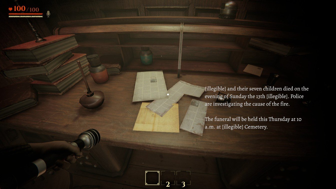 Invokyr newspaper clipping inside the hidden room with date hint for safe code