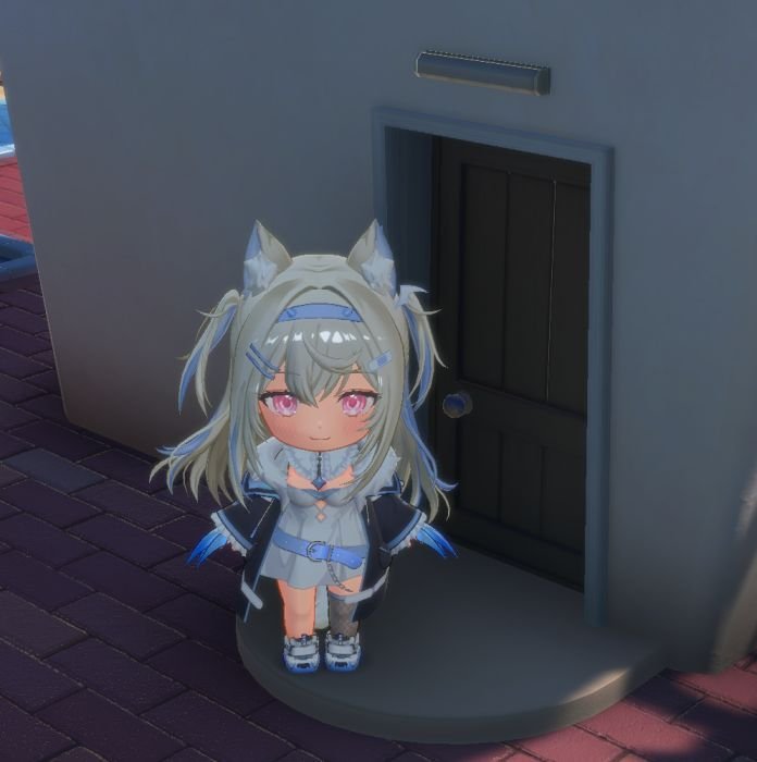 hololive Dreams 1000 Knocks of Pain achievement knocking door animation behind Gamers Station reception