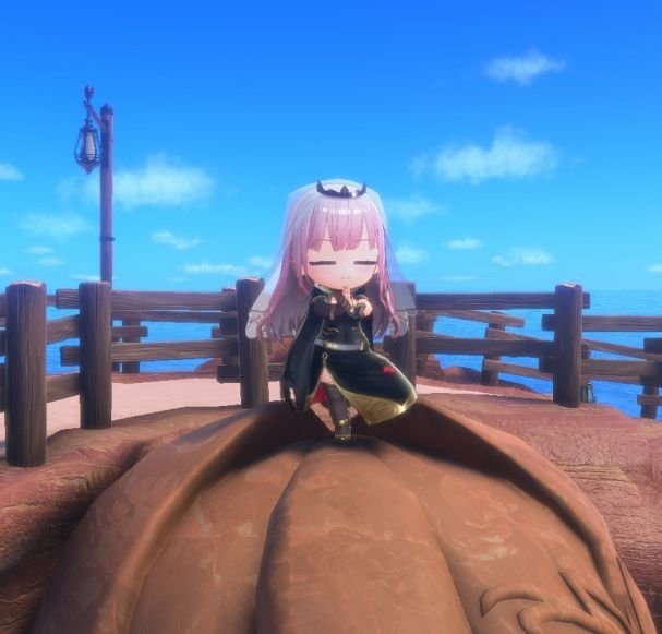 hololive Dreams Aiming Even Higher achievement Yoga pose on Face Mountain top head