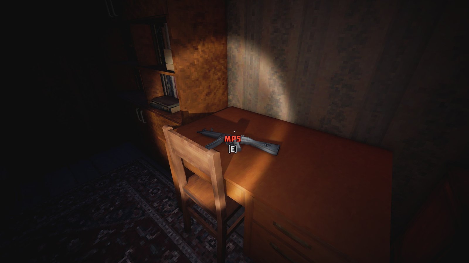 Iron Blight MP-5 weapon behind welded door on second floor in Village high-rise