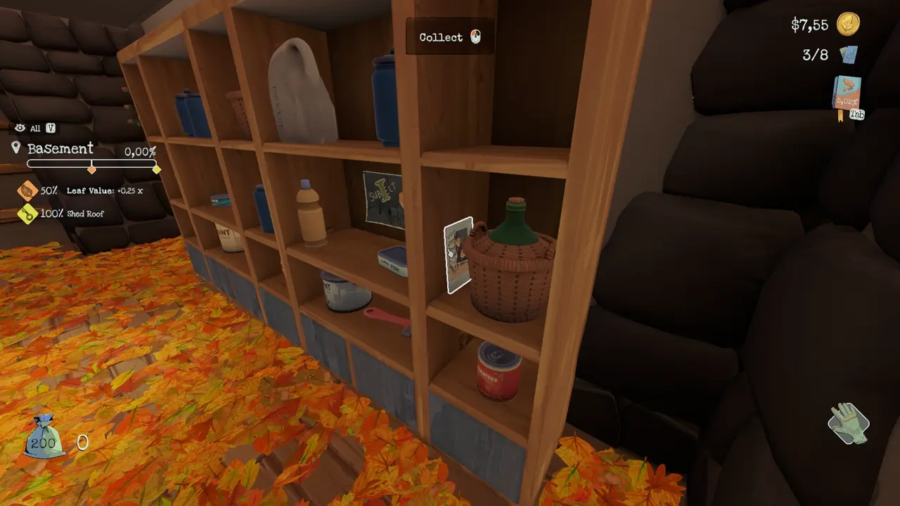 leaf it alone basement photo on right shelf near wine bottle