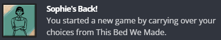 Lost & Found game achievement Sophie’s Back unlocked by importing save