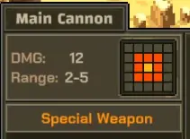 Metal Slug Tactics Metal Slug tank main gun stats overview screen