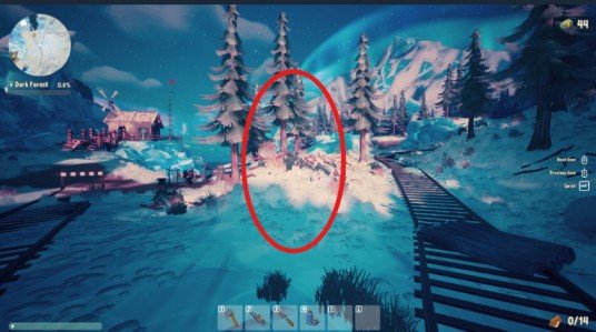 A Game About Chopping Trees Dark Forest snowman hiding Raccoon Statue inside