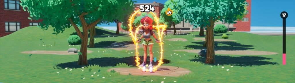Scarlet Skips showing Fire ropes in action during advanced stage gameplay.