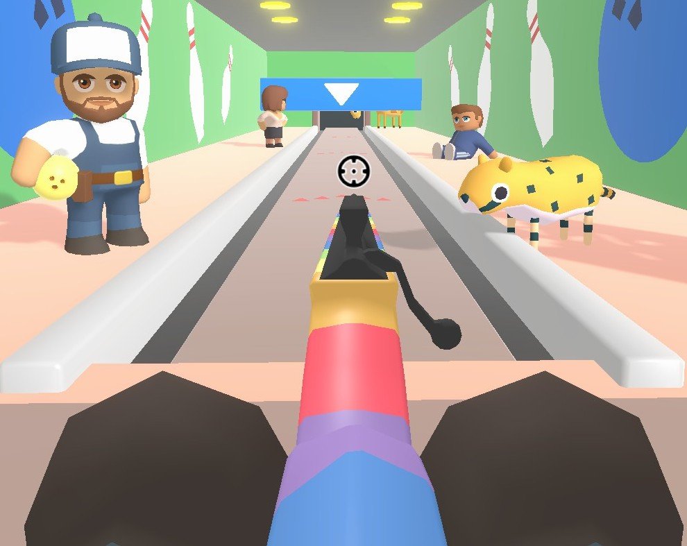 Sniper Dan office wall being shot to reveal bowling minigame entrance