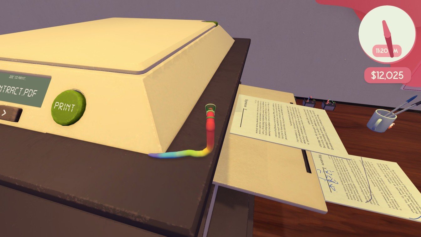 Worming From Home printer controls with instructions to select document using arrows and press Print button